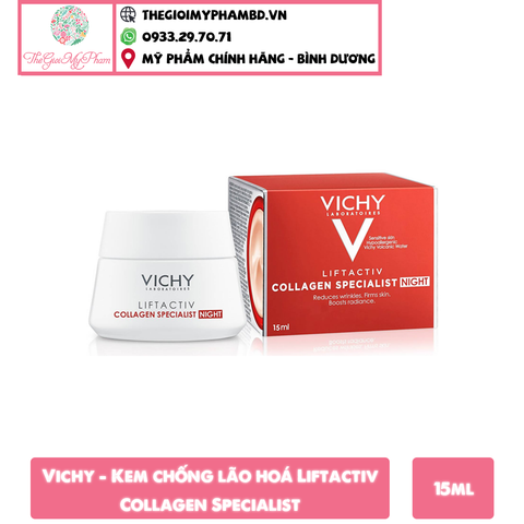 Vichy - Kem chống lão hoá Liftactiv Collagen Specialist 15ml (Đêm)