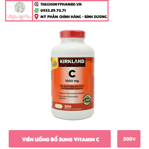 Vitamin C-1000mg Kirkland 500 viên ( Ko tđ)