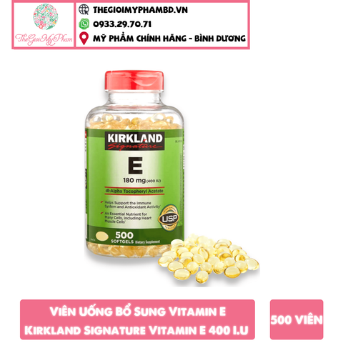 Vitamin E 400 I.U Kirkland 500 viên