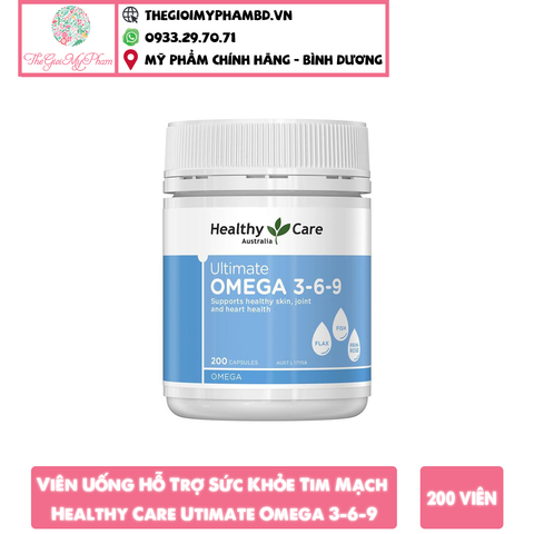 Viên Uống Hỗ Trợ Sức Khỏe Tim Mạch Healthy Care Utimate Omega 3-6-9 200 Viên