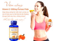 Viên Uống Tăng Sức Đề Kháng Đẹp Da Vitamin C Puritan’s Pride C - 1000mg with Bioflavonoids & with Rose Hips 100 viên
