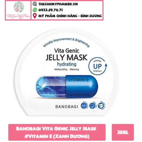 Mặt Nạ Banobagi Vita Genic Jelly Mask 30g #Vitamin E (Xanh Dương)