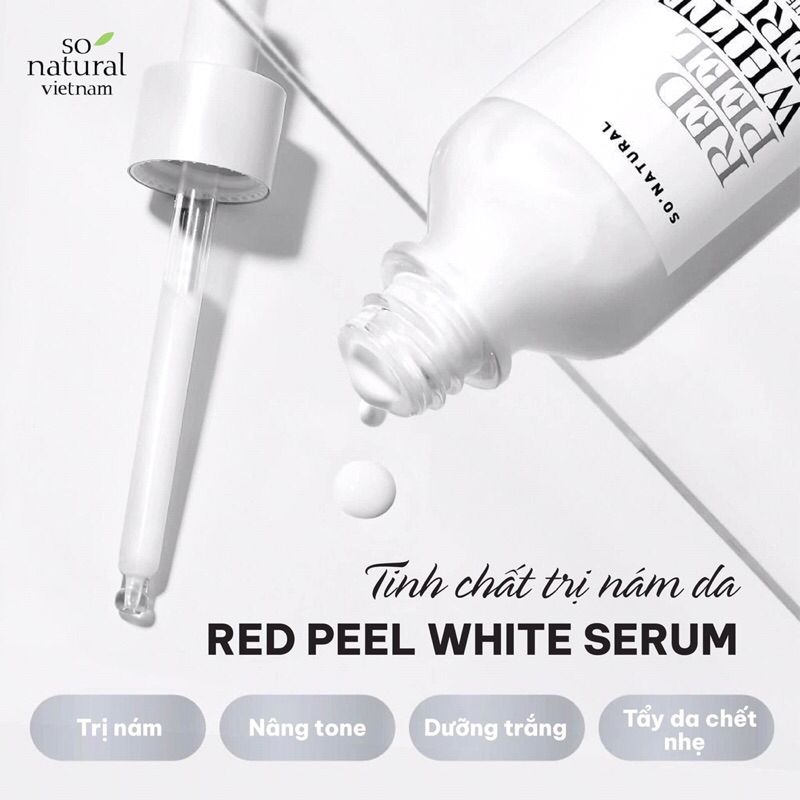 Tinh Chất Dưỡng Trắng Làm Đều Màu Da So Natural Red Peel White Serum 35ml