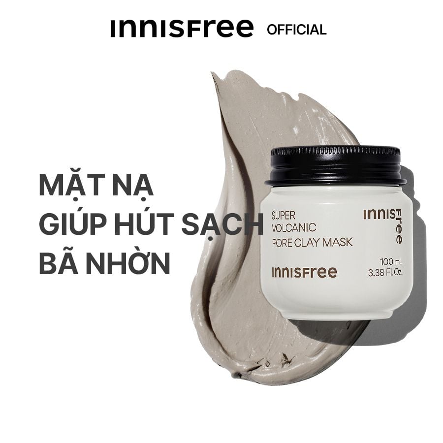 Mặt Nạ Đất Sét Tro Núi Lửa Innisfree Super Volcanic Pore Clay Mask 100ml (Mẫu Mới)