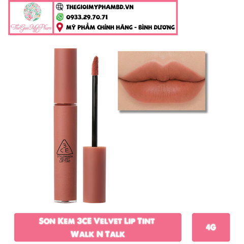 Son 3CE Velvet Lip Tint #Walk N Talk ( Ko tđ )