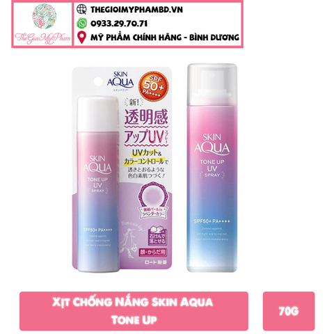 Xịt Chống Nắng Skin Aqua Tone Up 70g