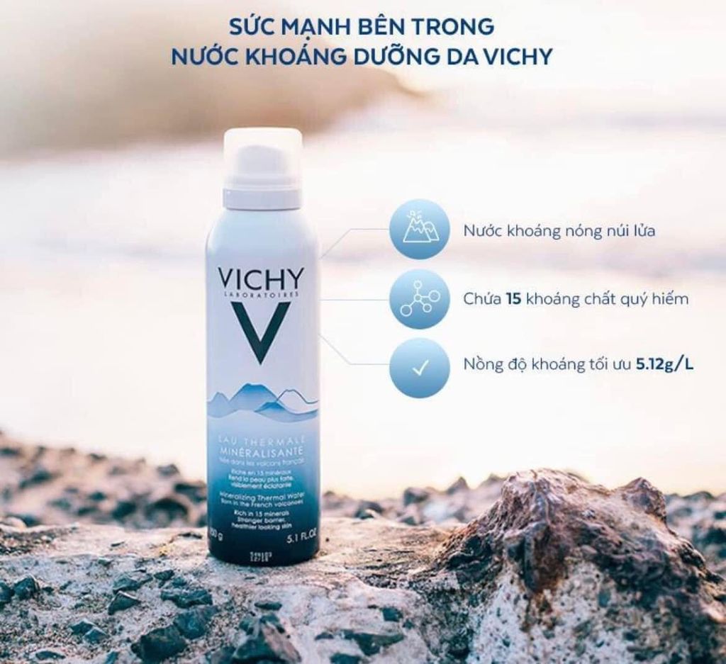 Xịt khoáng Vichy Cấp Ẩm, Làm Dịu Da 50ml