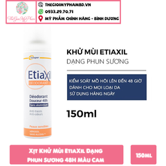 Xịt khử mùi Etiaxil Deodorant 48h 150ml (phun sương) #Cam