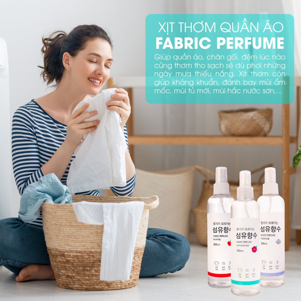 Xịt thơm quần áo Fabric Perfume 250ml #Honey Peach SALE 125k->88k