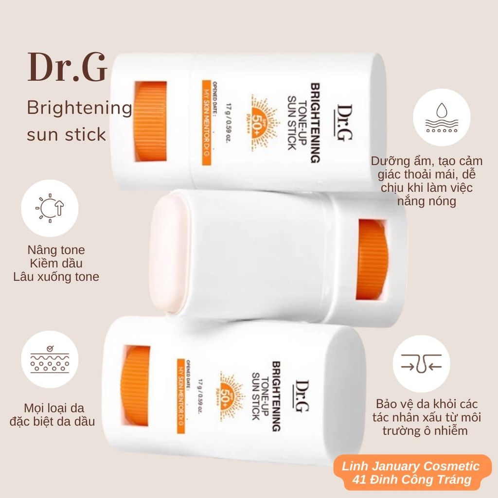 Sáp Lăn Chống Nắng Nâng Tone Dr.G 17g #Cam