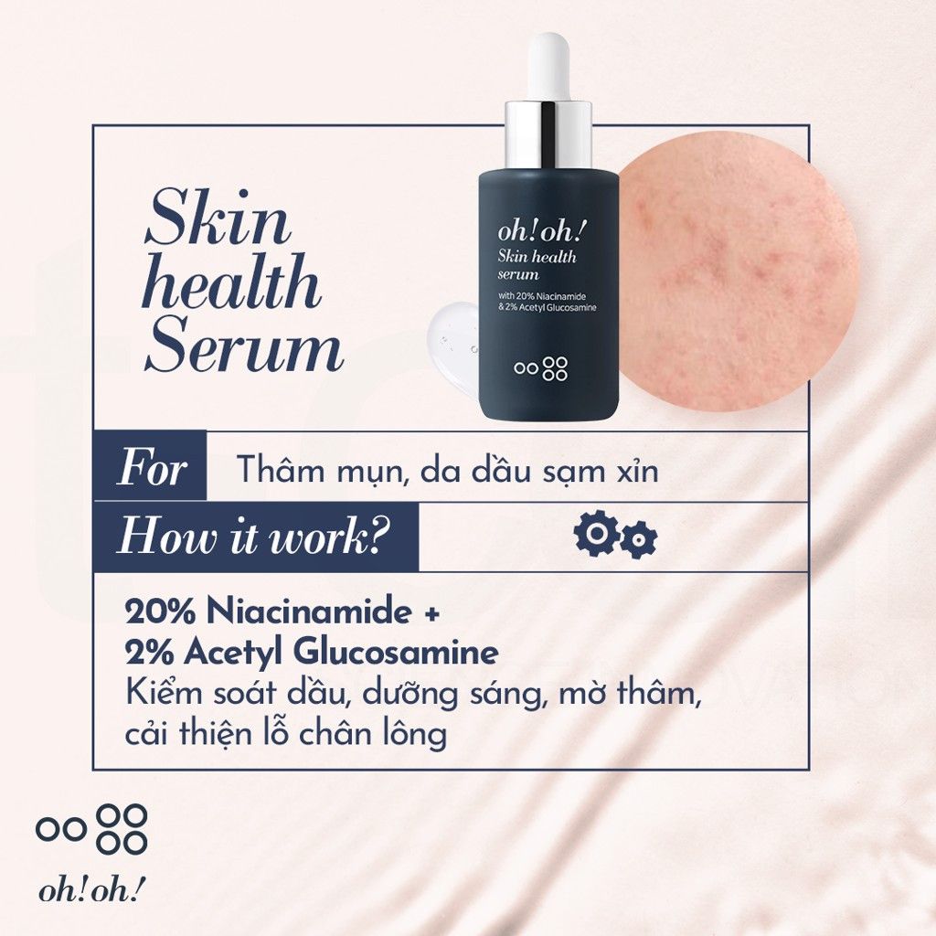 Tinh Chất oh!oh! Dưỡng Sáng Da, Giảm Thâm Nám Skin Health Serum 30ml - Ko Tđ