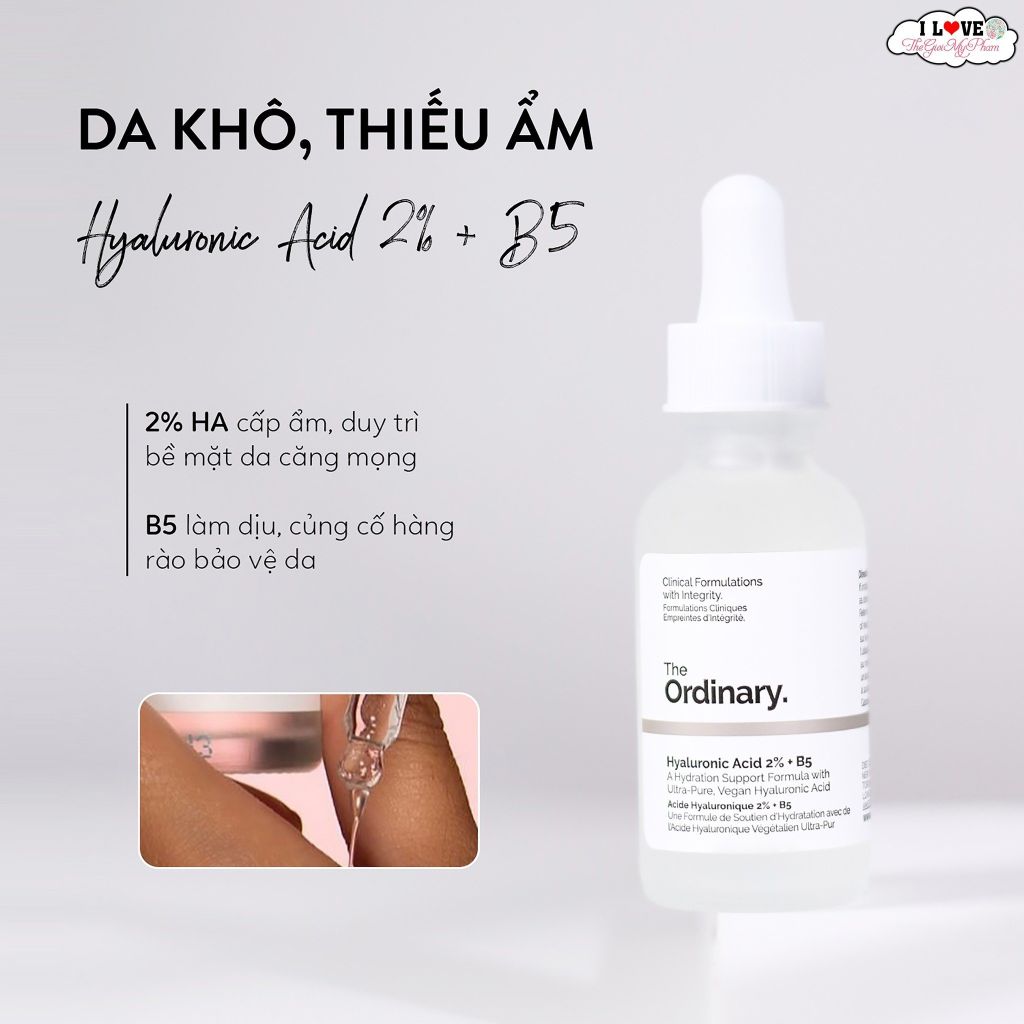 The Ordinary-Hyaluronic Acid 2%+B5 60ml (Sizre lớn X2)