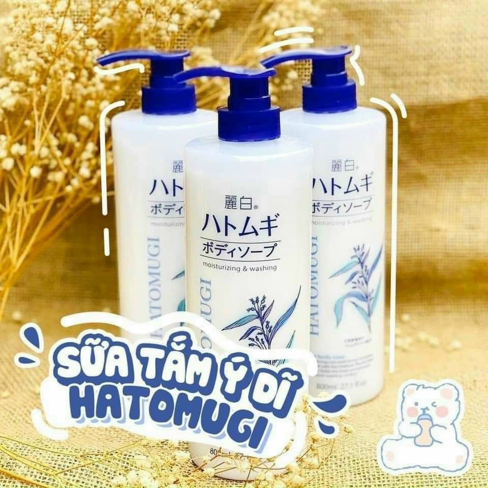 Sữa Tắm Hatomugi Dưỡng Ẩm Và Làm Sáng Da 800ml