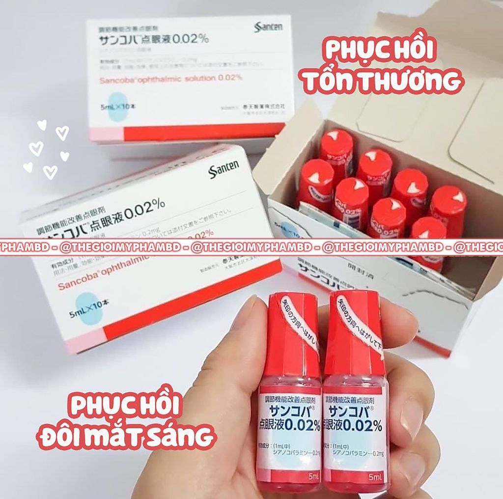 Thuốc nhỏ mắt chống cận thị, phục hồi thị lực Santen Sancoba 5ml