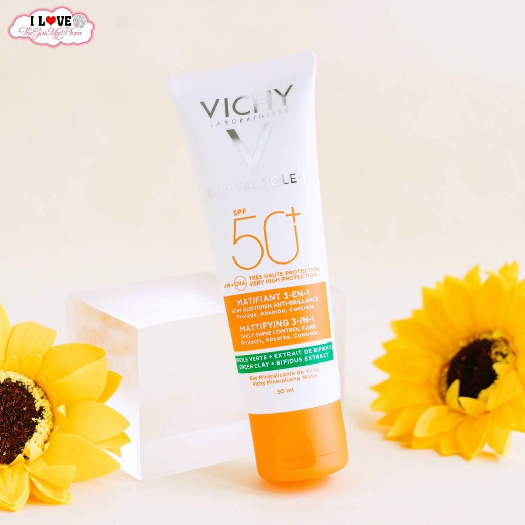 Vichy - KCN Mattifying 3 in 1 50ml (Mẫu mới) #Gạch Xanh