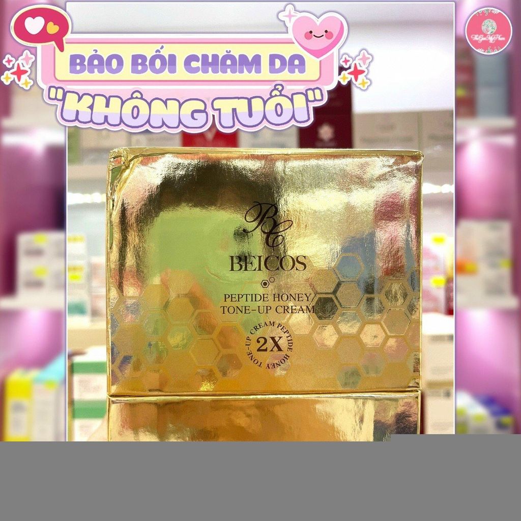 Kem Dưỡng Kích Trắng Beicos Peptide Honey Tone Up Cream 2X