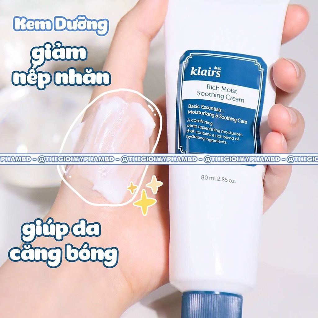 Kem Dưỡng Klairs Rich Moist Soothing Cream 20ml (Size nhỏ)