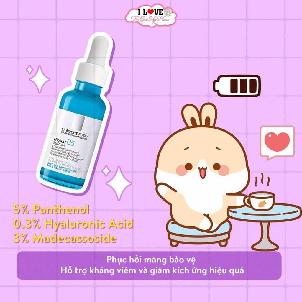 Laroche Posay - Tinh Chất Hyalu B5 Hyaluronic Acid Serum (30ml) Ko Tđ