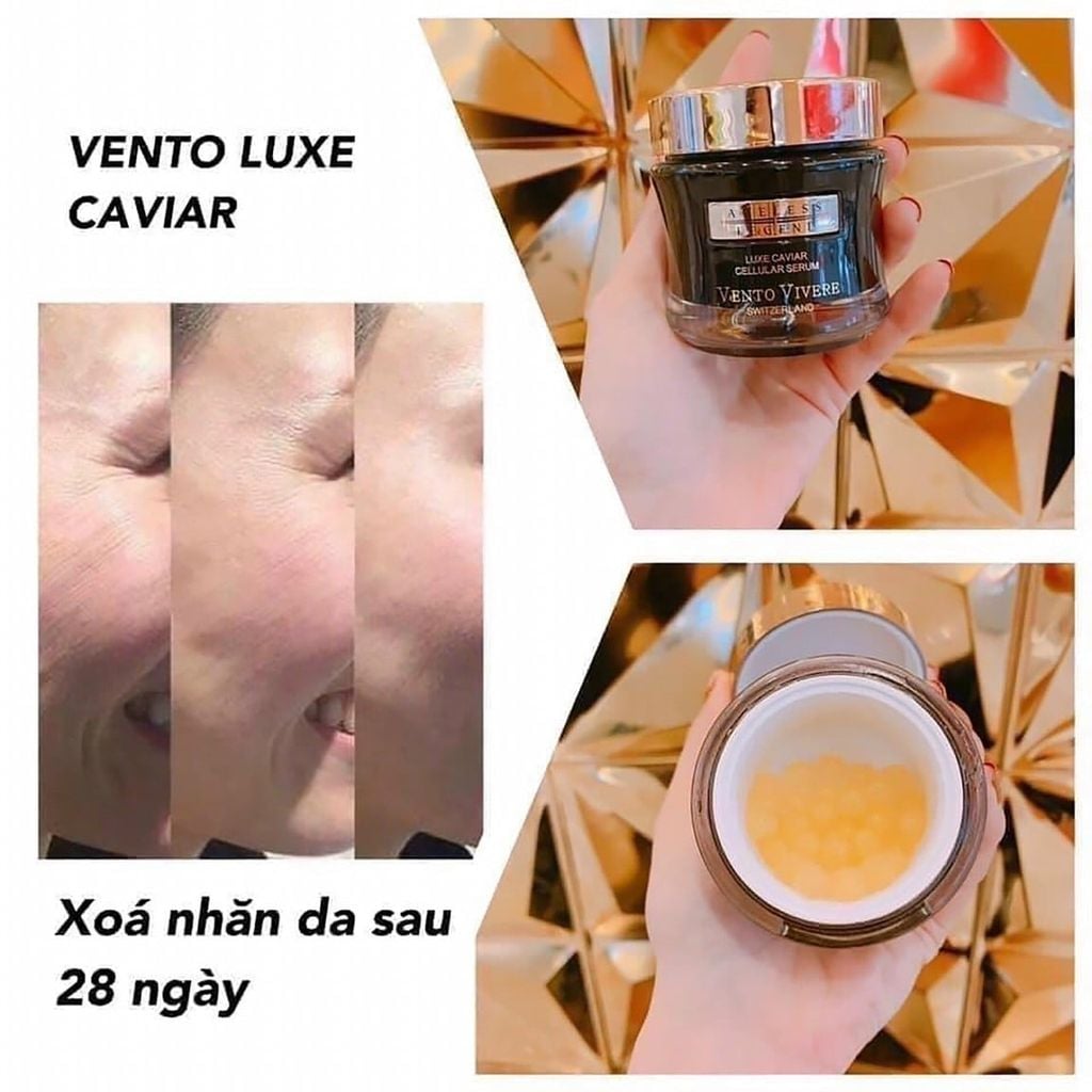 Serum Trứng Cá Tầm Vento Vivere Luxe Caviar Cellular Serum Thụy Sĩ 30g (Ko tđ)