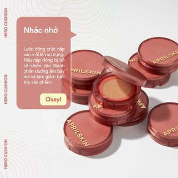 April Skin - Hero Cushion (Đỏ-Kèm Lõi) #23