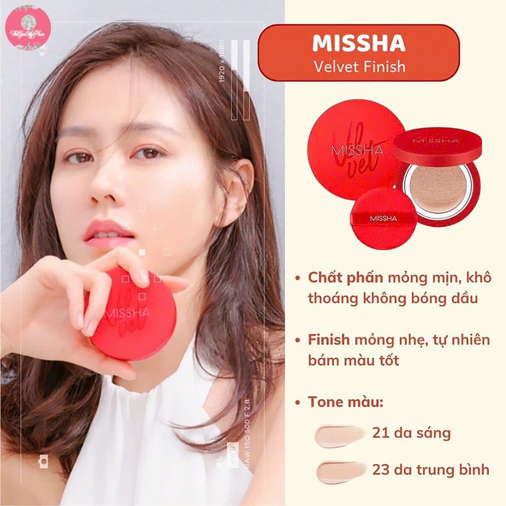 Cushion Missha Velvet Finish #21 (Đỏ)