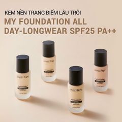 Kem Nền Kiềm Dầu Innisfree My Foundation All Day LongWear SPF25 PA ++ 30ml #22N Nude Beige