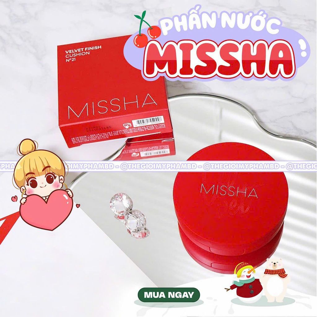 Cushion Missha Velvet Finish #21 (Đỏ)