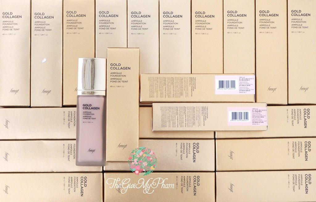 [Mẫu Mới] Kem Nền TheFaceShop Gold Collagen Ampoule Foundation SPF30 PA++ 40ml #V201 - Dành cho da sáng