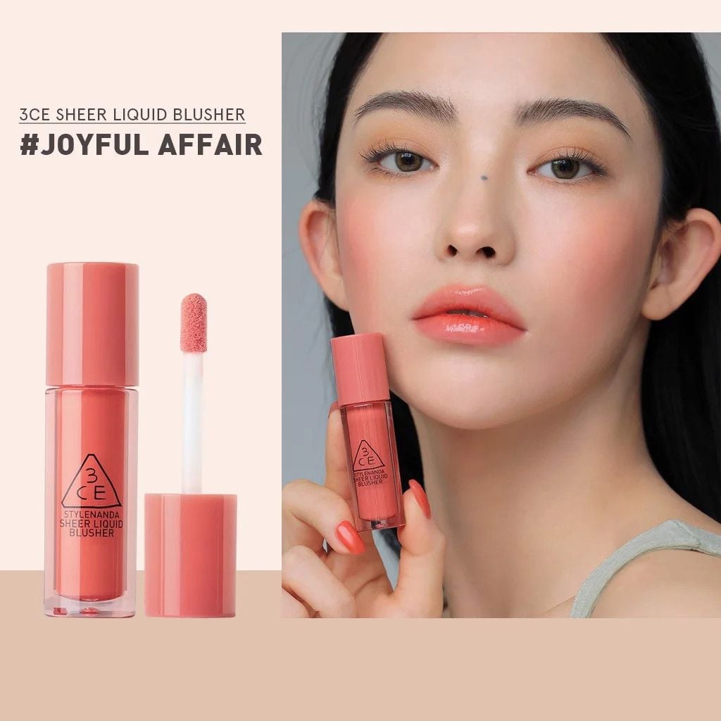 Má Hồng Dạng Kem 3CE Sheer Liquid Blusher #Joyful Affair