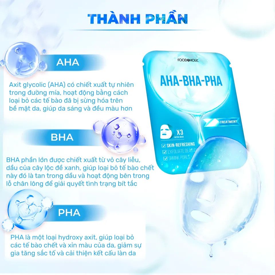 Mặt Nạ Fodaholic Mẫu Mới #AHA-BHA-PHA