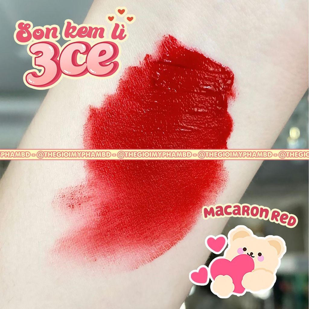 Son kem 3CE Cloud Lip Tint #Macaron Red (Ko tđ)