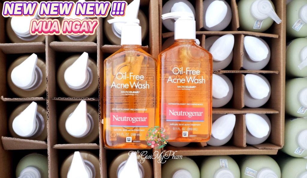 Sữa Rửa Mặt Dạng Gel Neutrogena Oil-Free Acne Wash 269ml