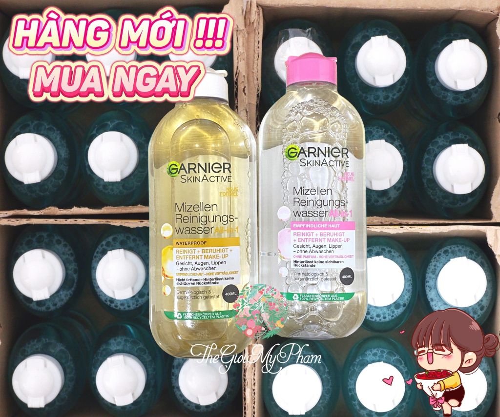 Garnier - Tẩy Trang 400ml #Hồng SALE 220K>148K