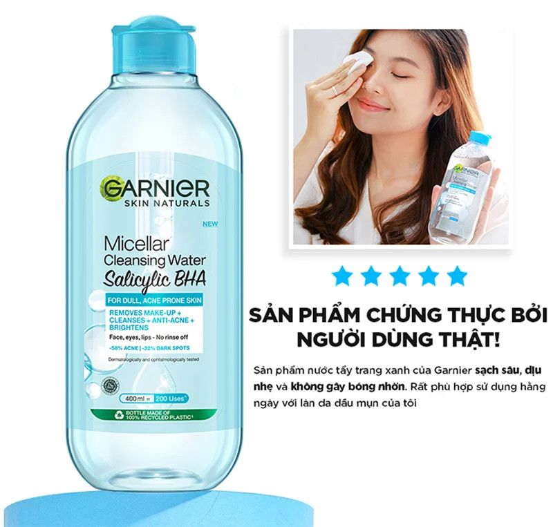 Garnier - Tẩy Trang 400ml #Xanh Dương