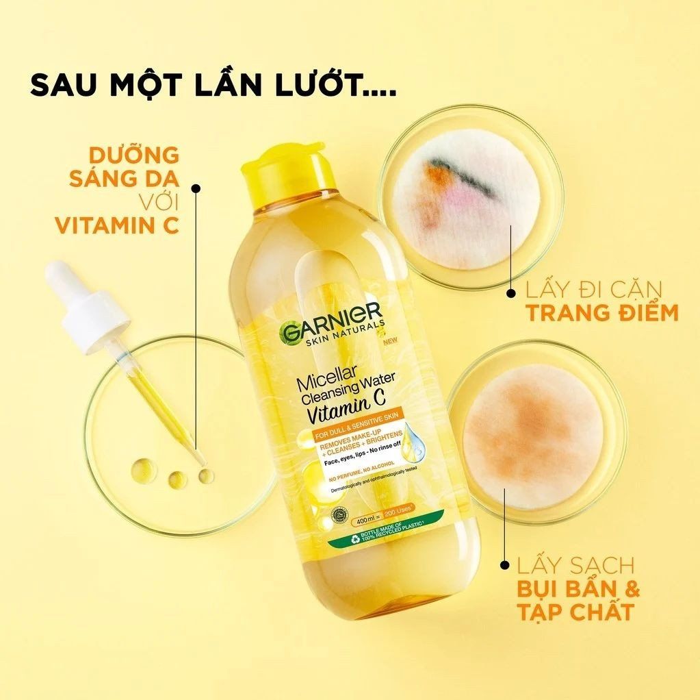 Garnier - Tẩy Trang 400ml #Vàng