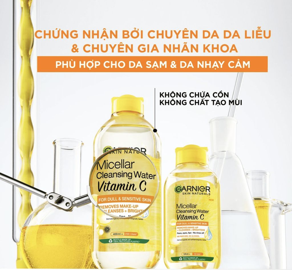 Nước Tẩy Trang Garnier 400ml #Vitamin C - Vàng