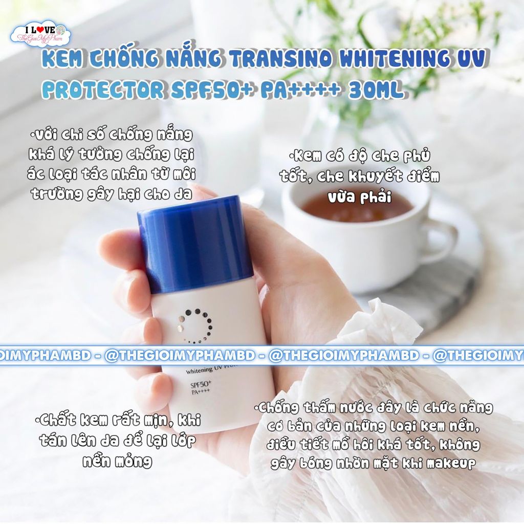 Transino - Kem Chống Nắng UV Protector SPF50+ PA++++ 30ml (Ko Tđ)