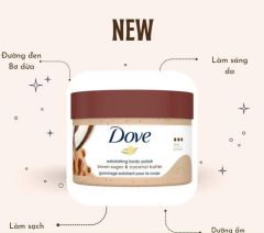 Kem Tẩy Da Chết Body DOVE 298g #Đường Đen&Dừa