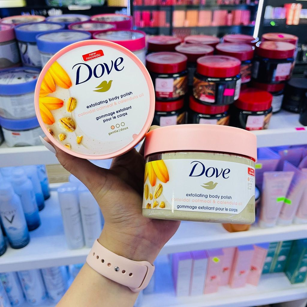 Kem Tẩy Da Chết Body DOVE 298g #Lúa Mạch&Dầu Hoa Cúc
