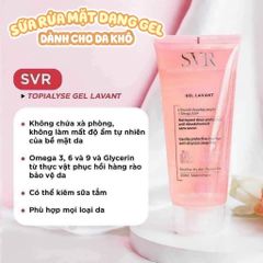 SVR - Gel Rửa Mặt Da Khô, Nhạy Cảm Topialyse Gel Lavant 55ml
