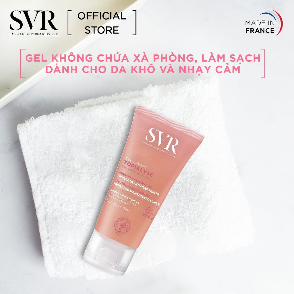 SVR - Sữa Rửa Mặt SVR Cleansing Gel Dry And Sensitive Skins Topialyse 55ml