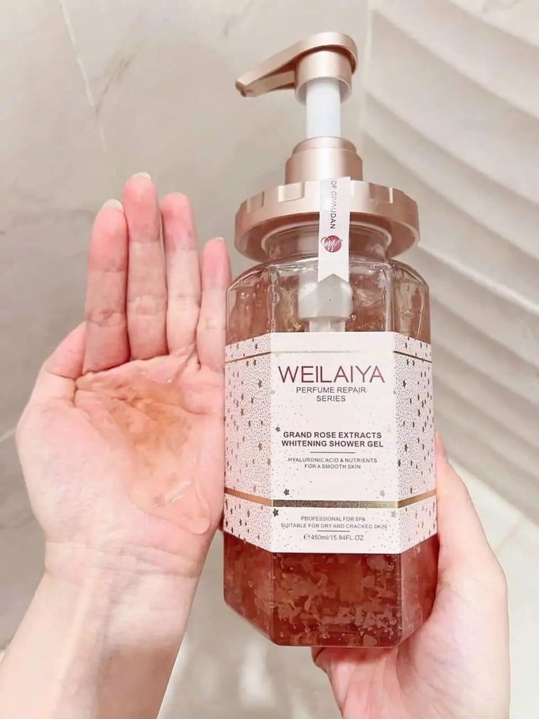 Weilaiya - Sữa Tắm Trắng Da DaMask Grand Rose Extracts 450ml