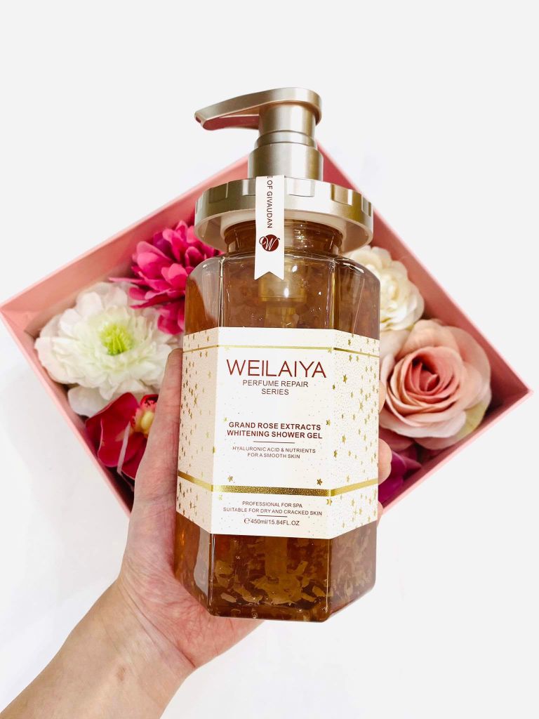 Weilaiya - Sữa Tắm Trắng Da DaMask Grand Rose Extracts 450ml