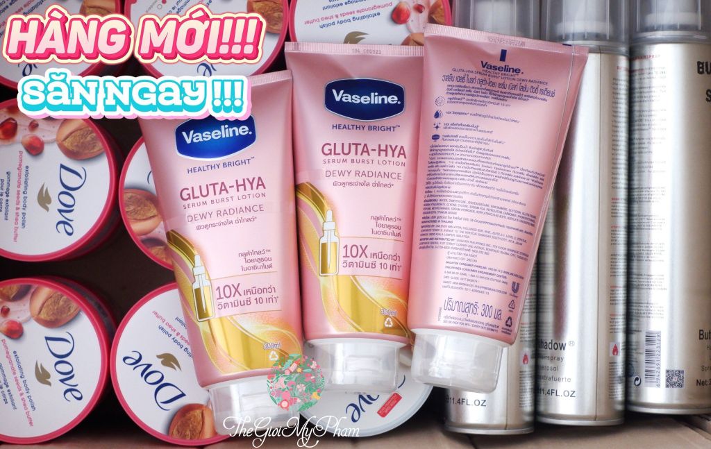 Vaseline - Gluta-Hyal 300ml #Dewy Radiance (Hồng)