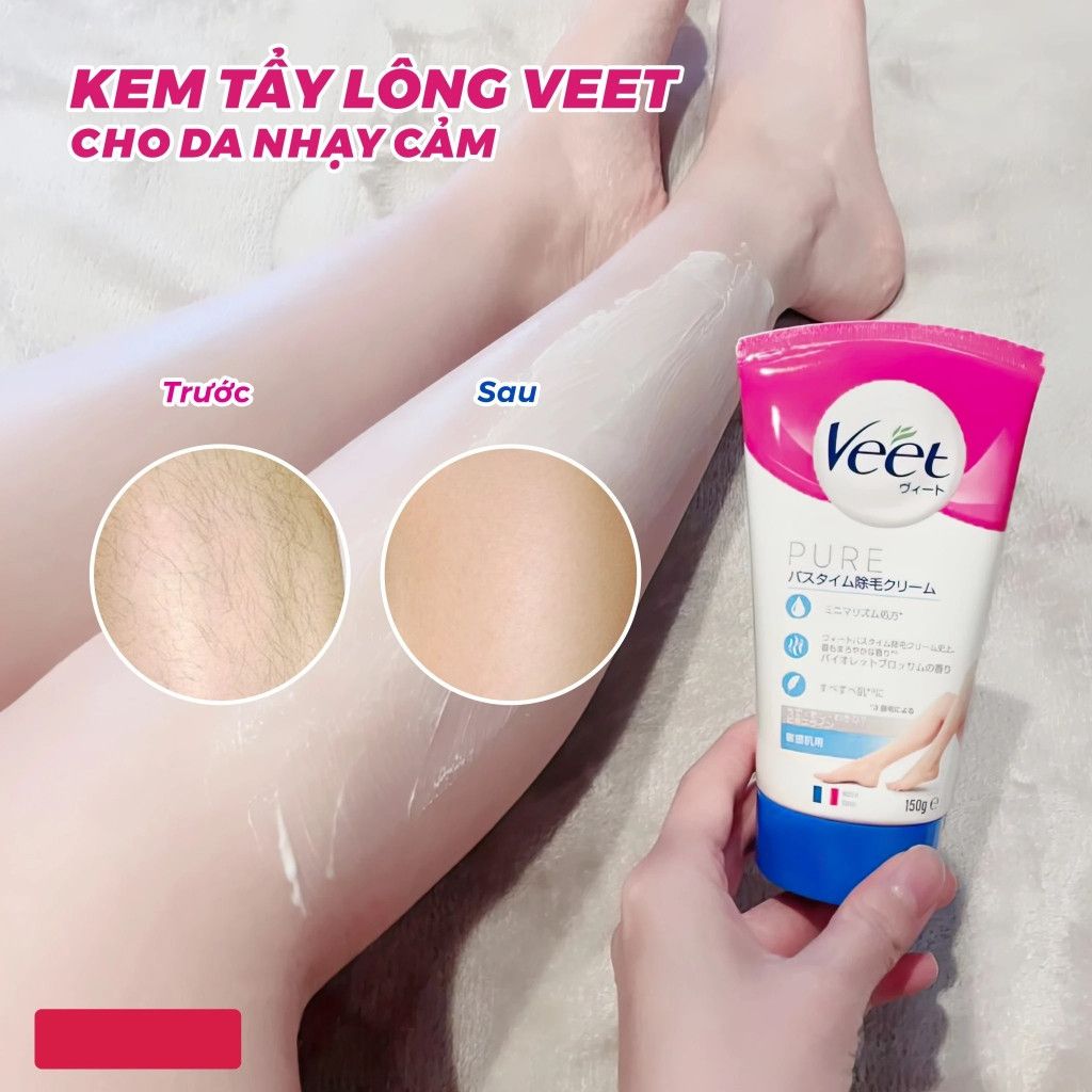 Kem Tẩy Lông Veet Nhật Bản Cho Da Nhạy Cảm 150g