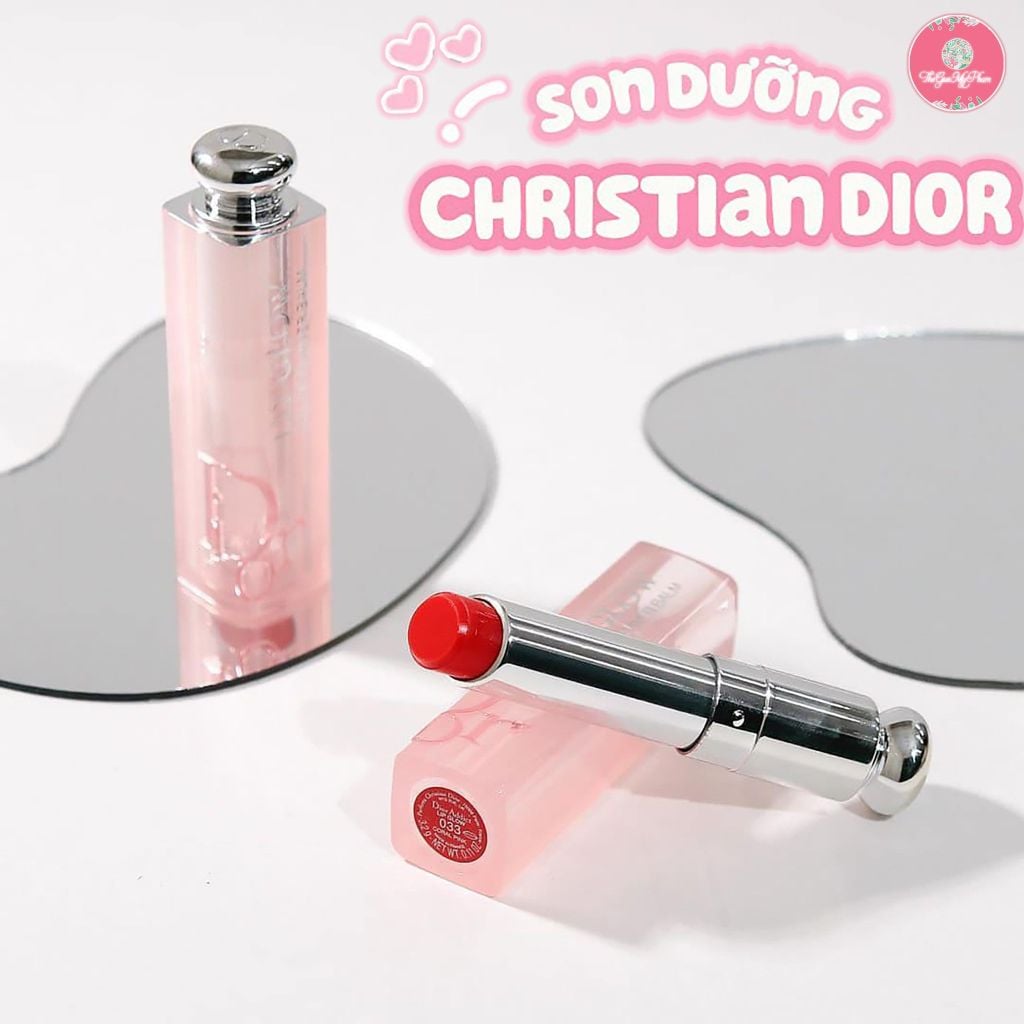 Dior - Son Dưỡng Addict Lip Glow #033 Coral (Mẫu Mới Vỏ Xanh) - Ko Tđ