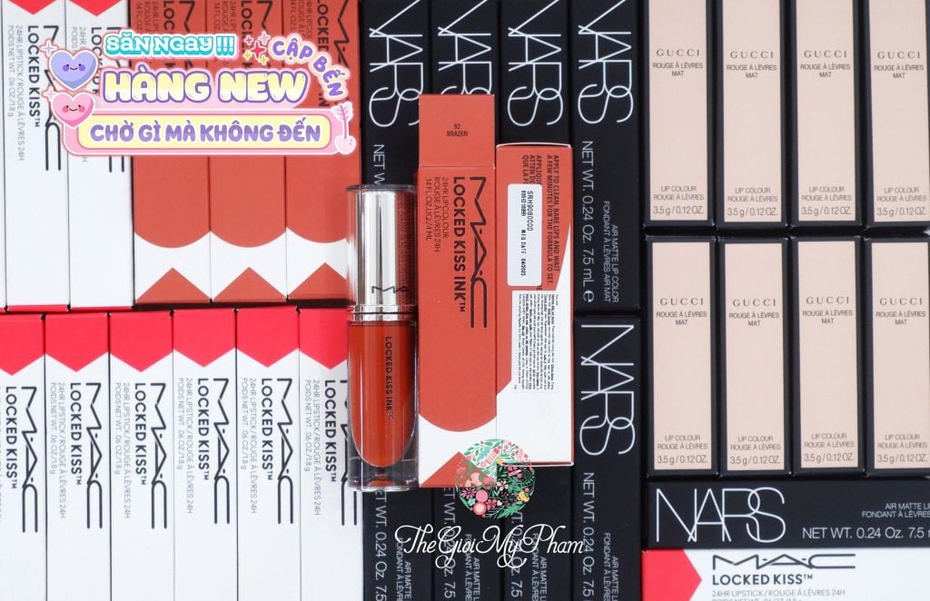 Son Kem MAC Locked Kiss Ink 24h Lipcolor #92 Brazen (Ko Tđ)
