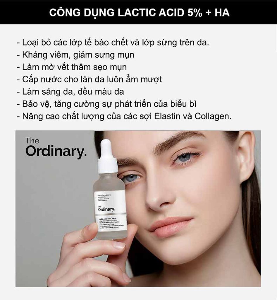 Tinh Chất The Ordinary Lactic Acid 5% + HA 30ml