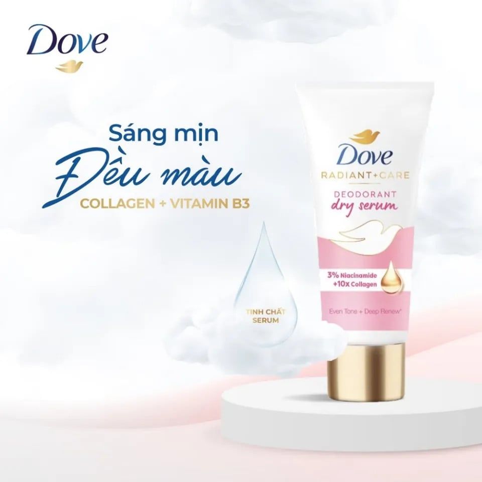 Serum Khử Mùi DOVE Mờ Thâm - Sáng Da 40ml + 10X Collagen