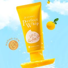 Sữa Rửa Mặt Senka Perfect Whip Vitamin C Poreless Glow Làm Sáng Da 100g